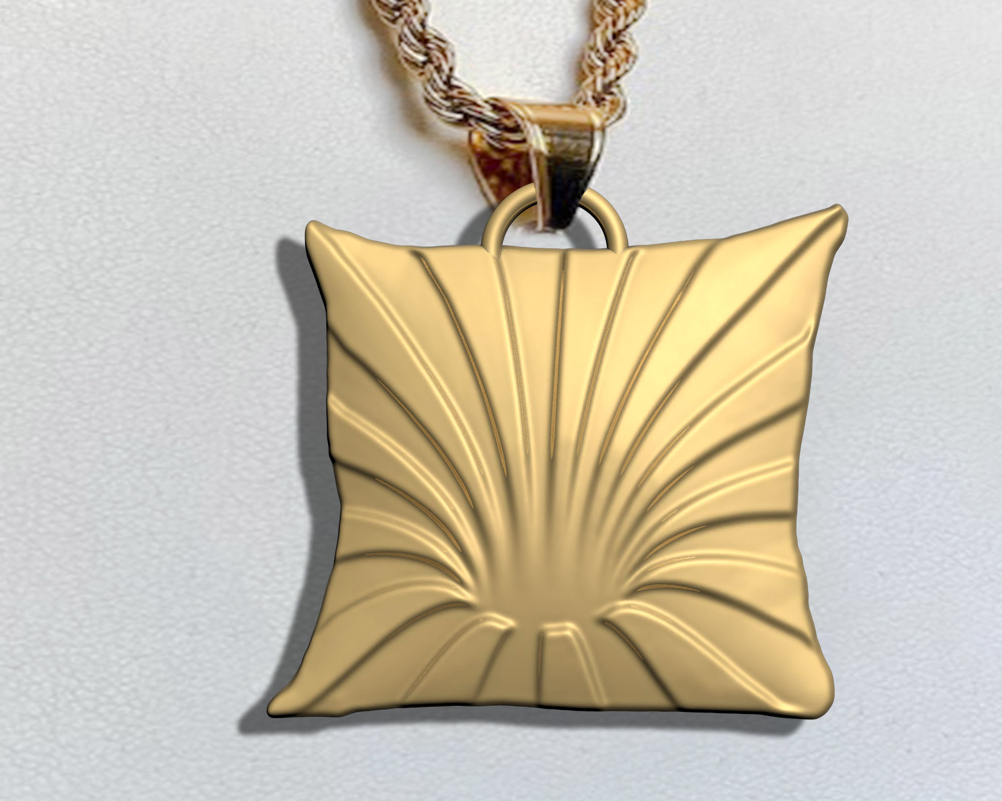 Geometric Hole Shape Pendant 3D print model_4