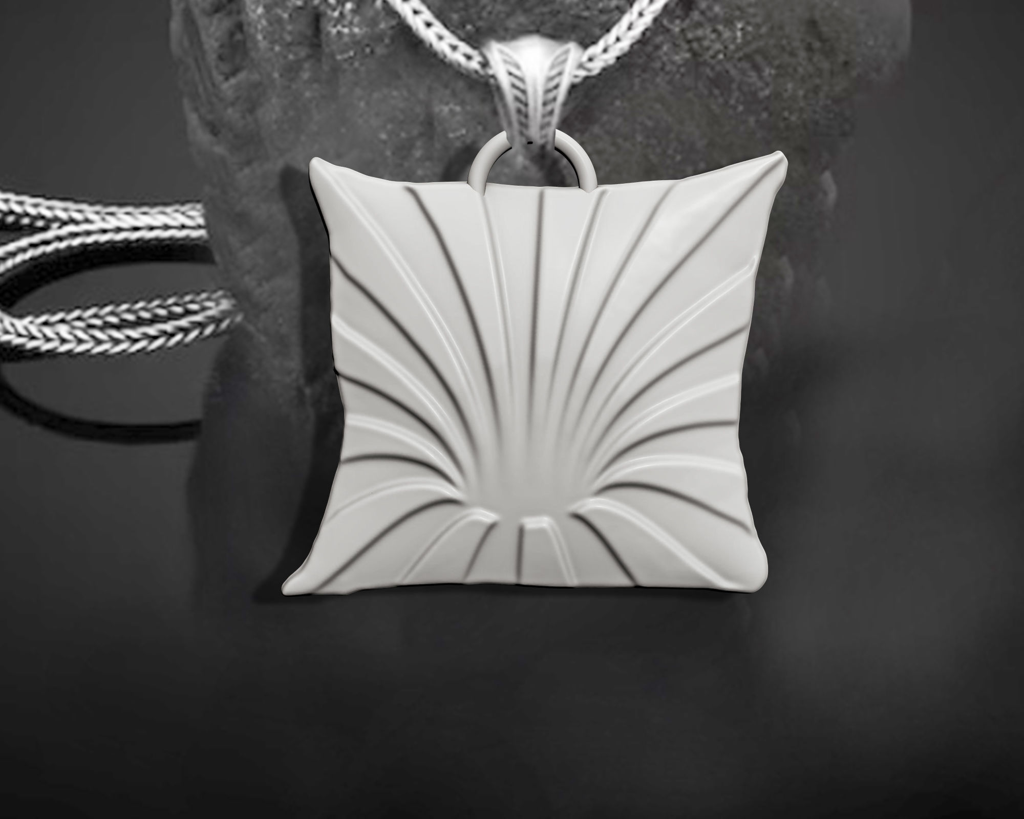 Geometric Hole Shape Pendant 3D print model_3