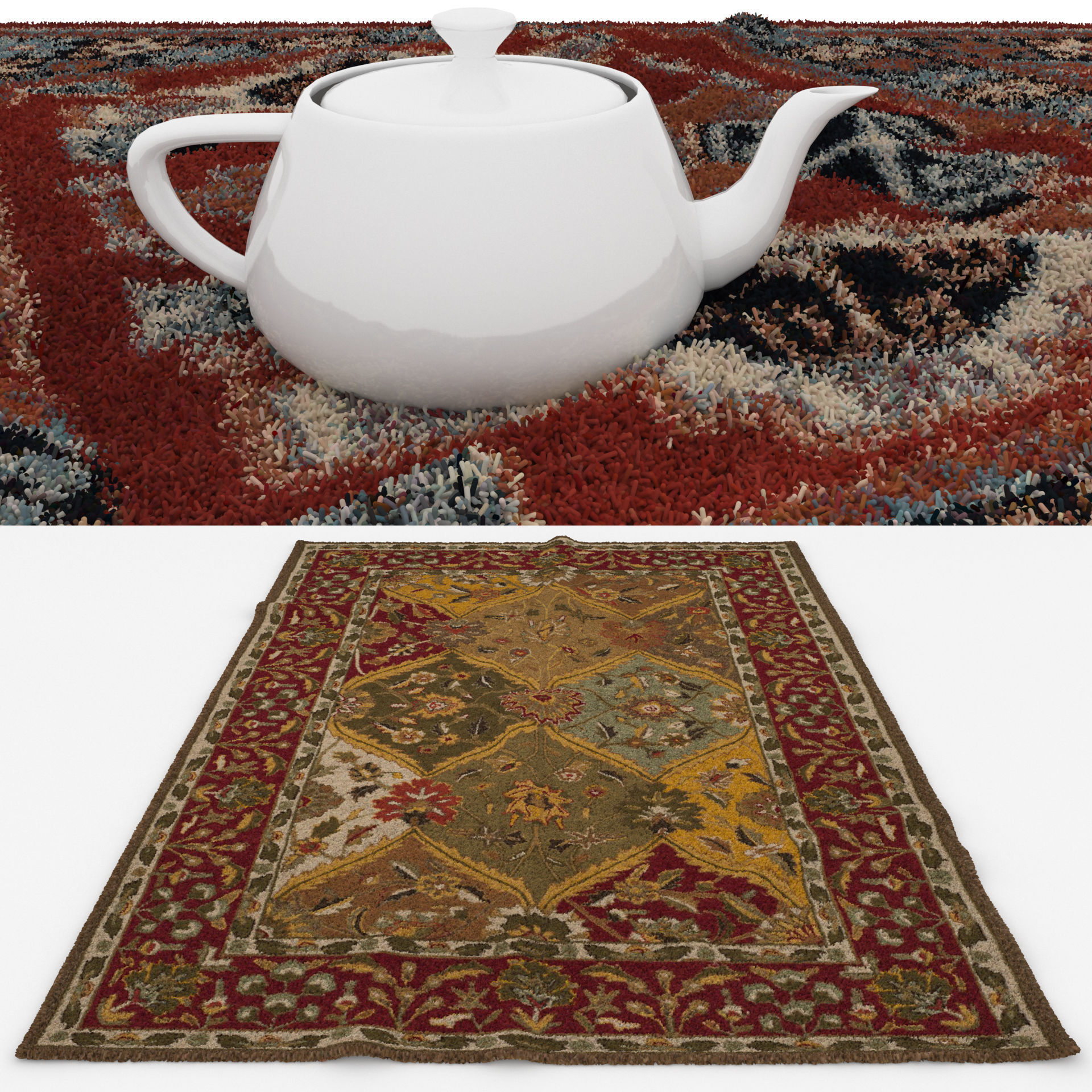 Rugs No 899 Low-poly 3D model_1