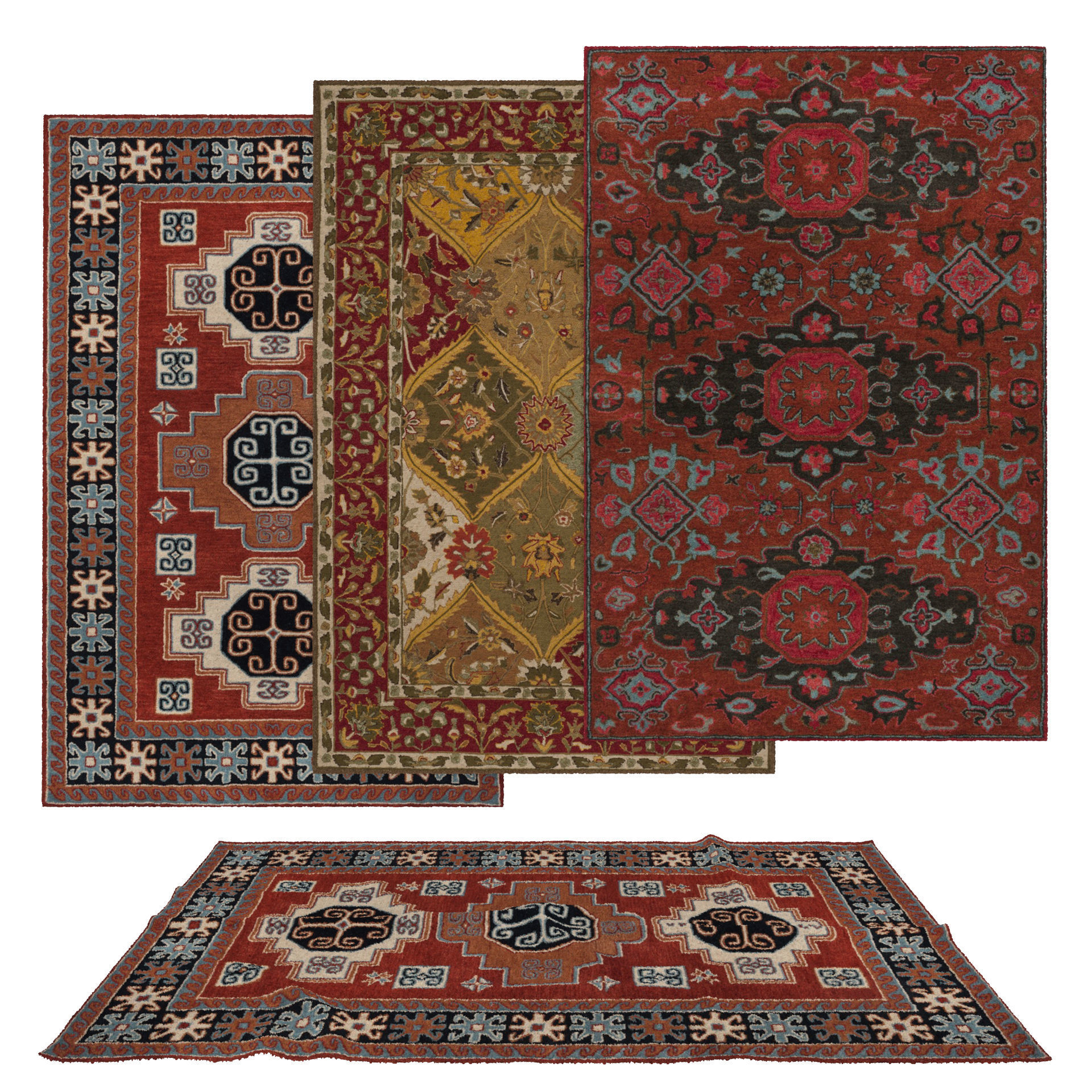 Rugs No 899 Low-poly 3D model_0