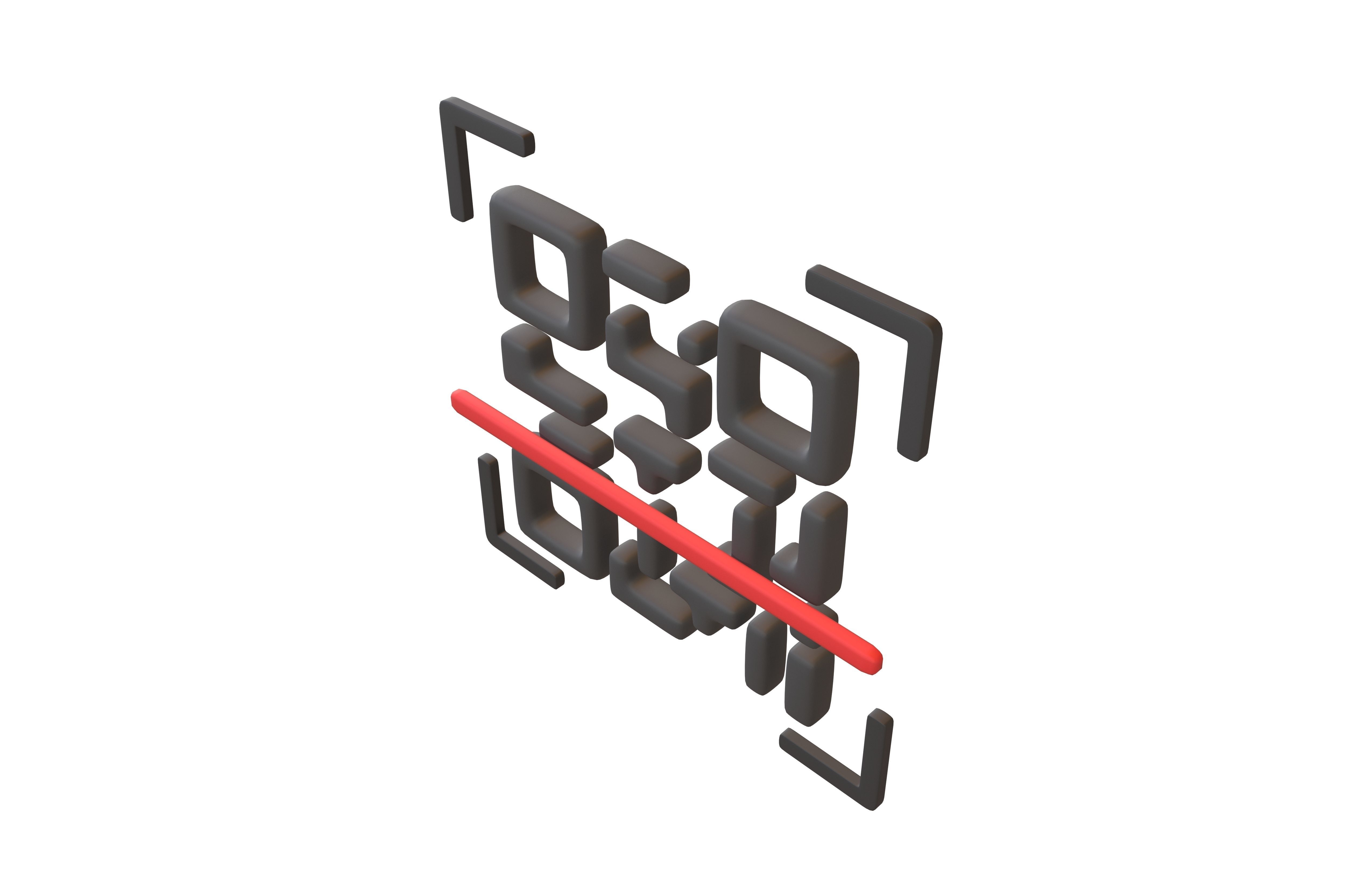 Scan Icon v1 001 Low-poly 3D model_3