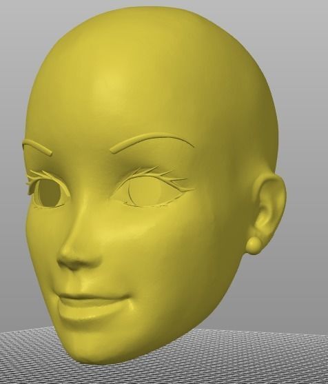 BARBIE HEAD FOR COSPLAYS 3D print model_8
