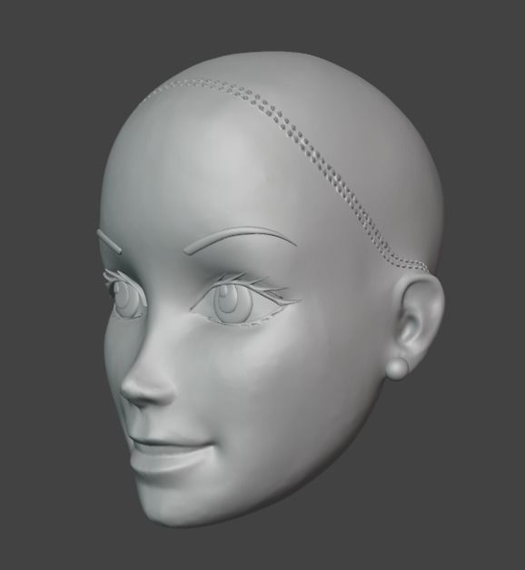 BARBIE HEAD FOR COSPLAYS 3D print model_3