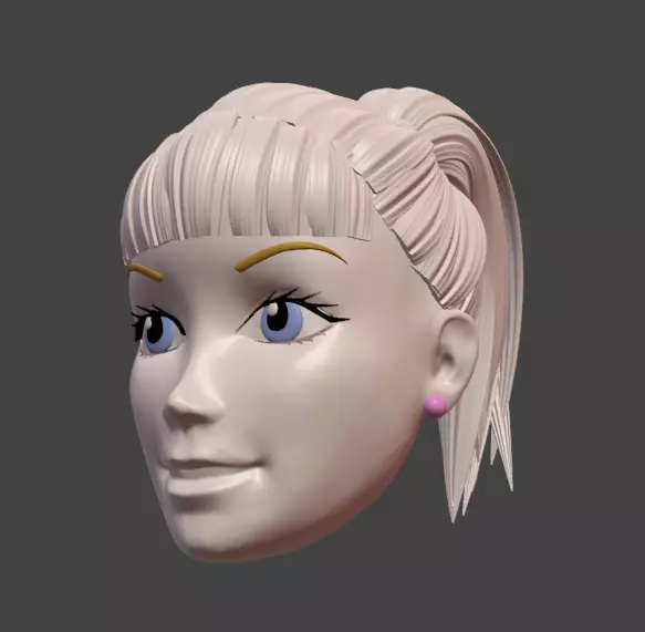 BARBIE HEAD FOR COSPLAYS 3D print model_0