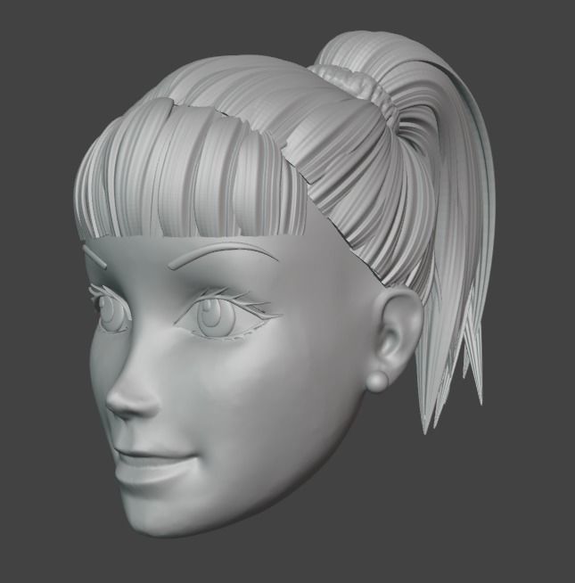 BARBIE HEAD FOR COSPLAYS 3D print model_4