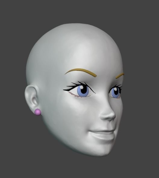 BARBIE HEAD FOR COSPLAYS 3D print model_6