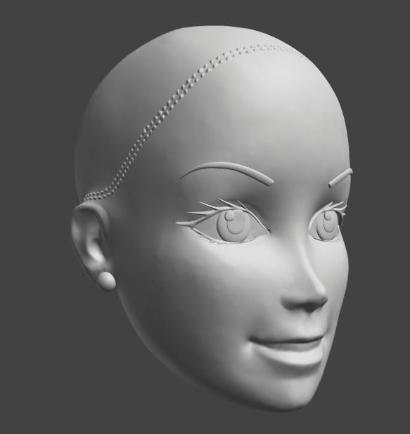 BARBIE HEAD FOR COSPLAYS 3D print model_1