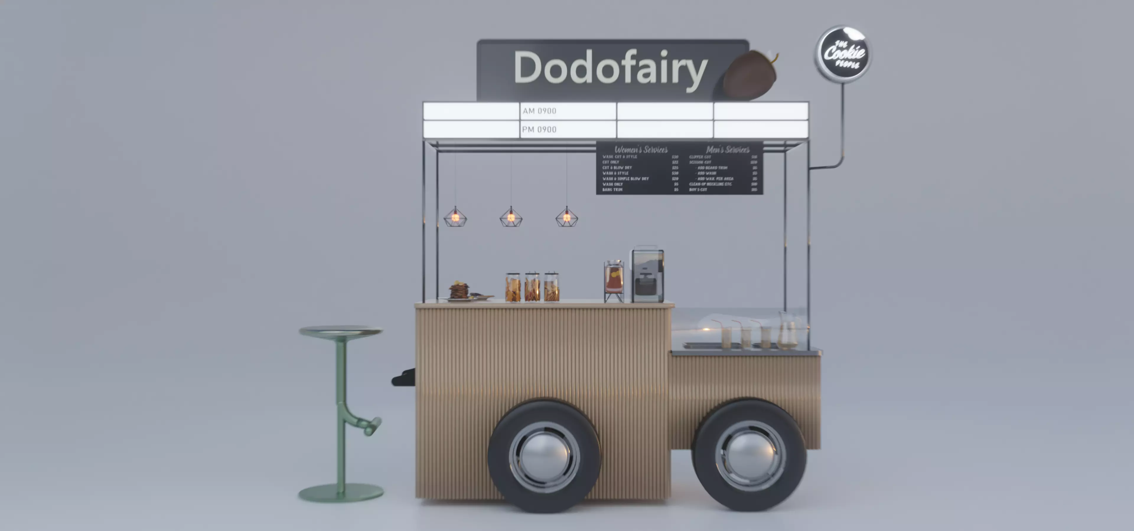 Pastry cart 3D model