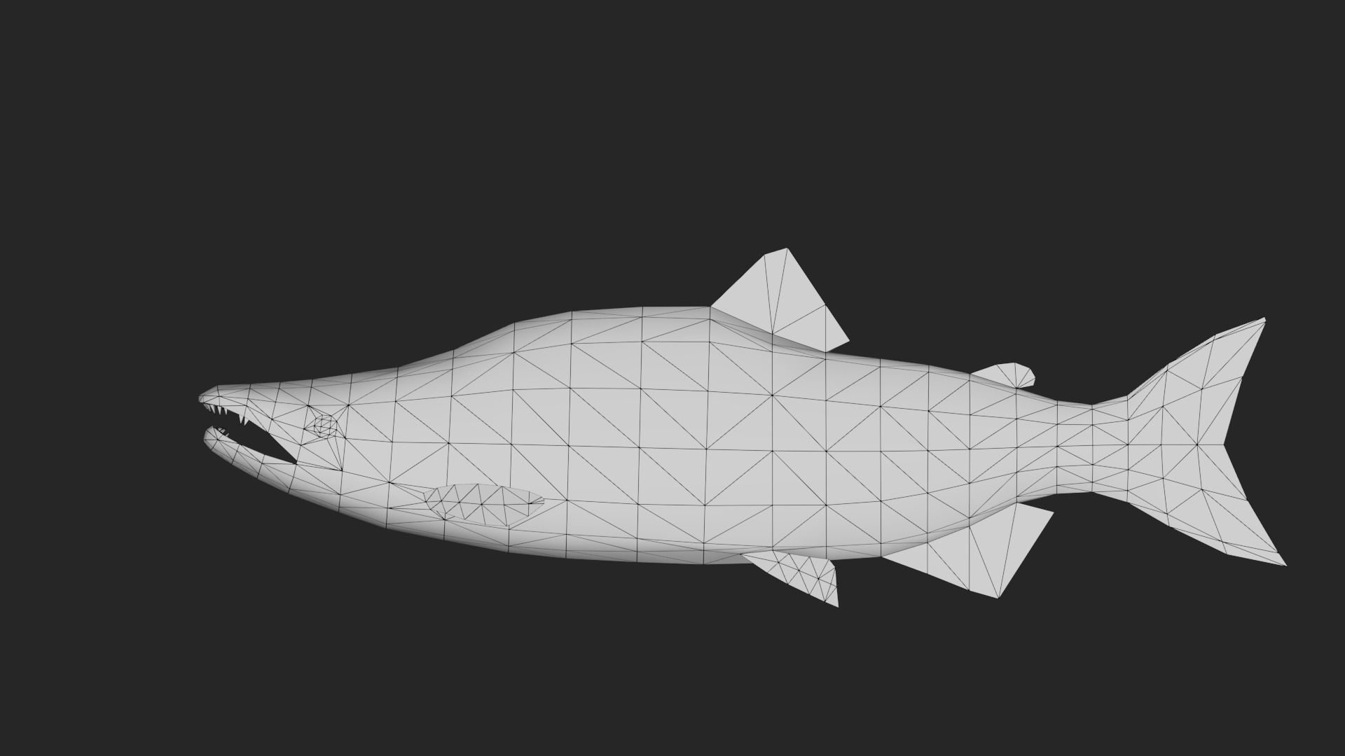 trout Low-poly 3D model_1