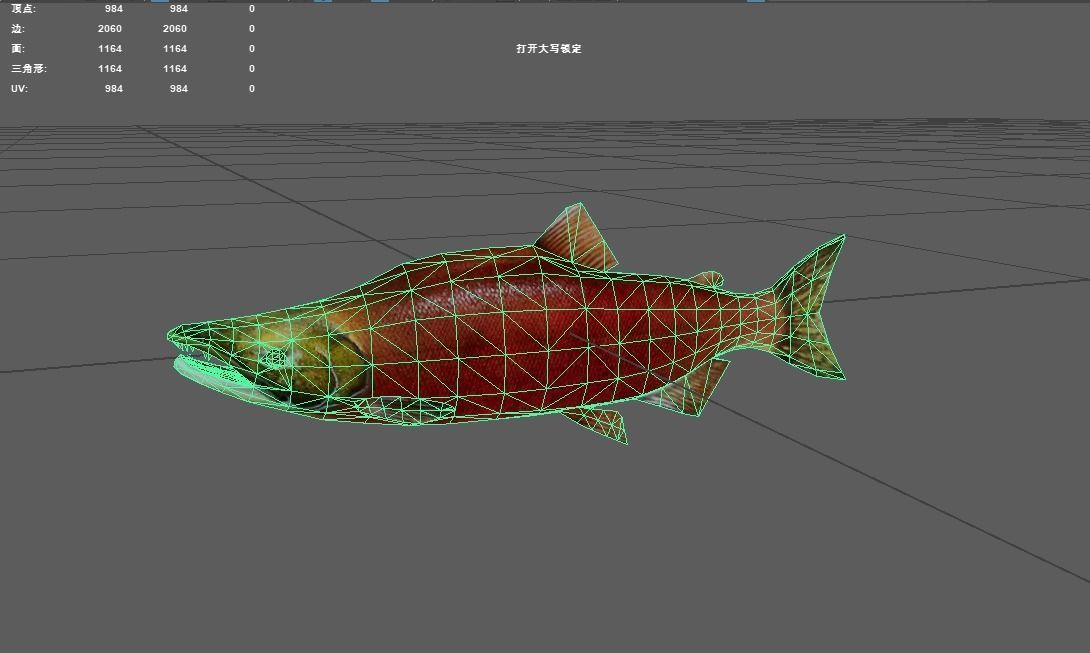 trout Low-poly 3D model_2