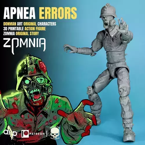 Apnea Error Donman art Original 3D printable full action figure