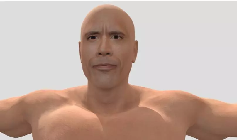 Dwayne Johnson The Rock 3D Realstic model with 4k texture size  3D model_0