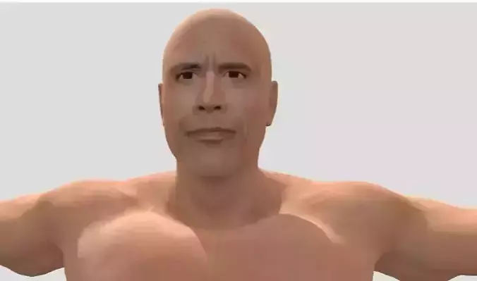 Dwayne Johnson The Rock 3D Realstic model with 4k texture size 