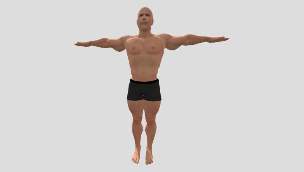 Dwayne Johnson The Rock 3D Realstic model with 4k texture size  3D model_3