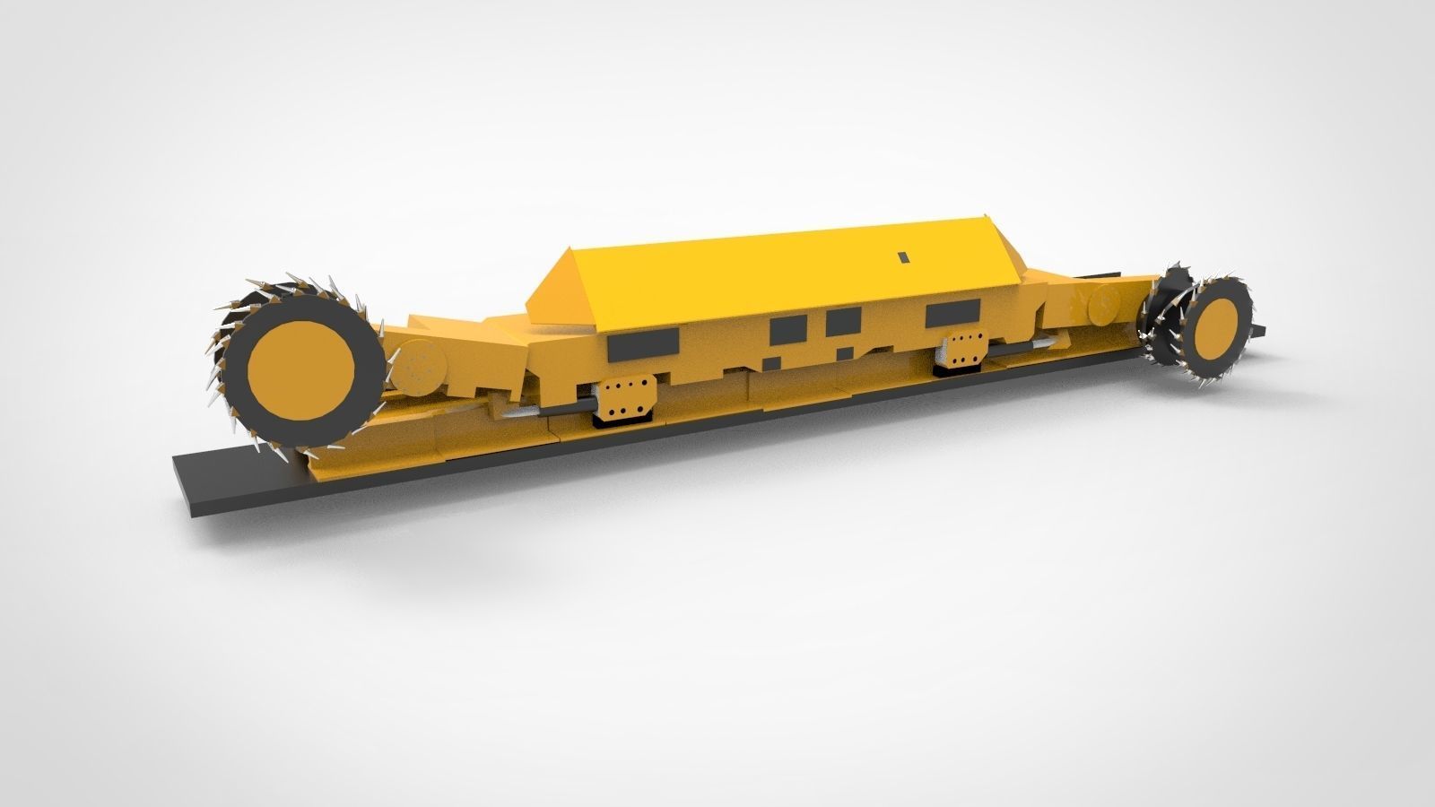 Longwall mining machines 3D model_1