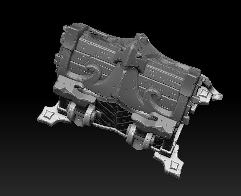 Ancient chest 3d print 3D print model_5