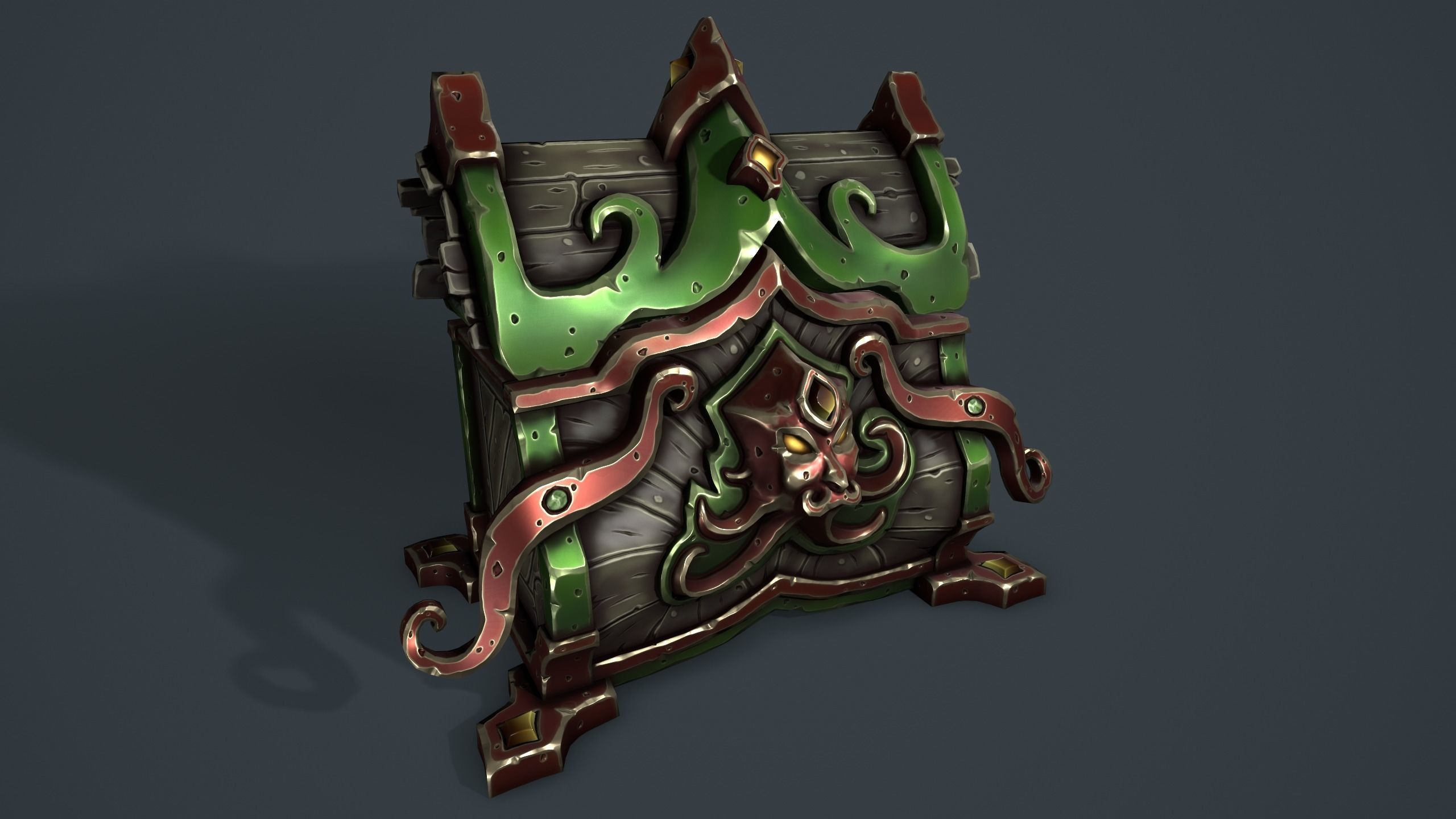 Ancient chest 3d print 3D print model_12