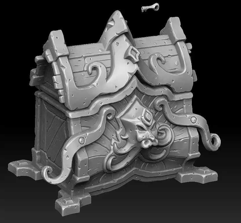 Ancient chest 3d print 3D print model_0