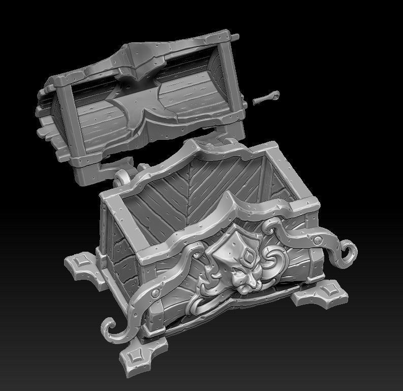 Ancient chest 3d print 3D print model_6