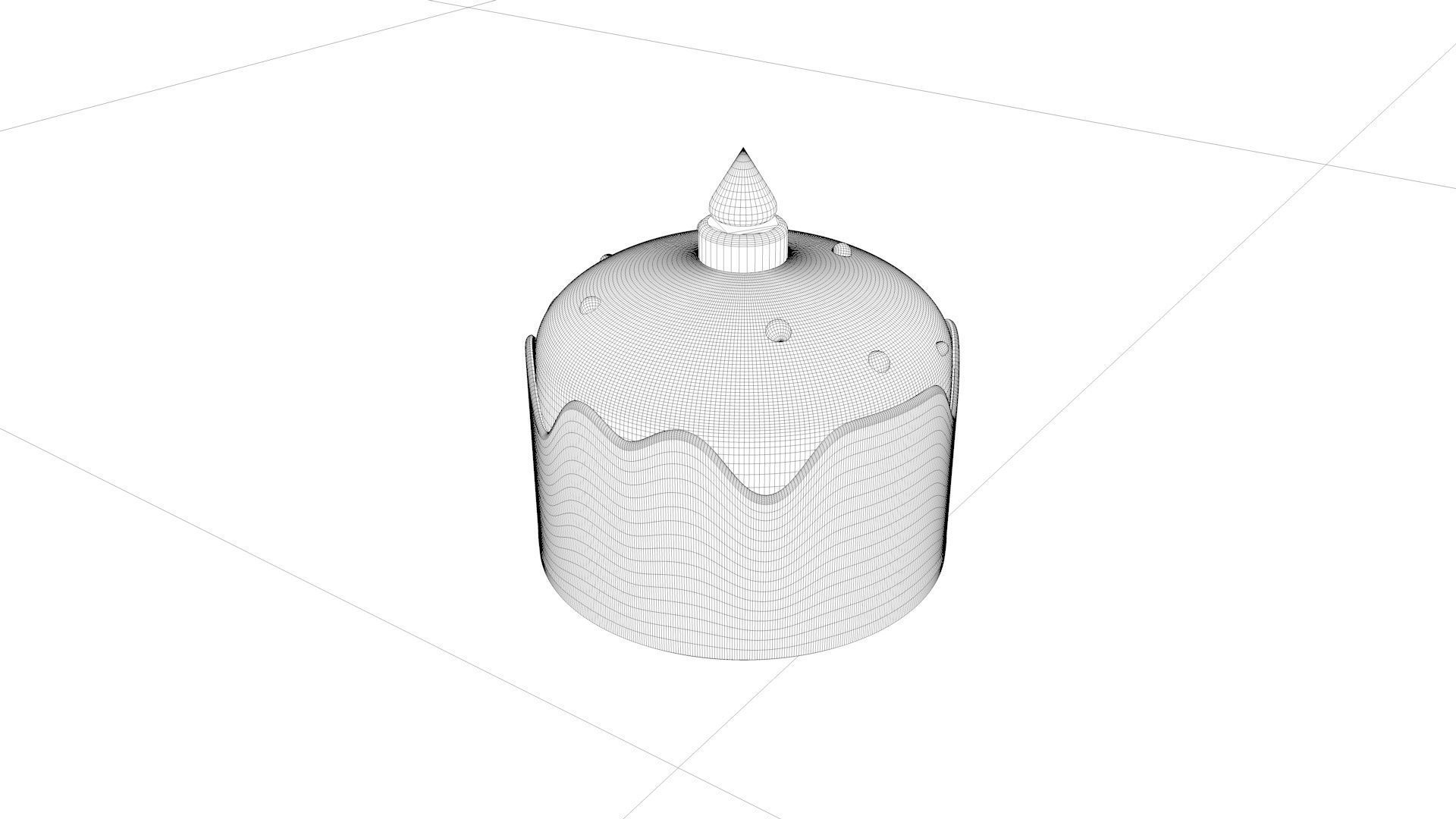 Cartoon Cake 3D model_1