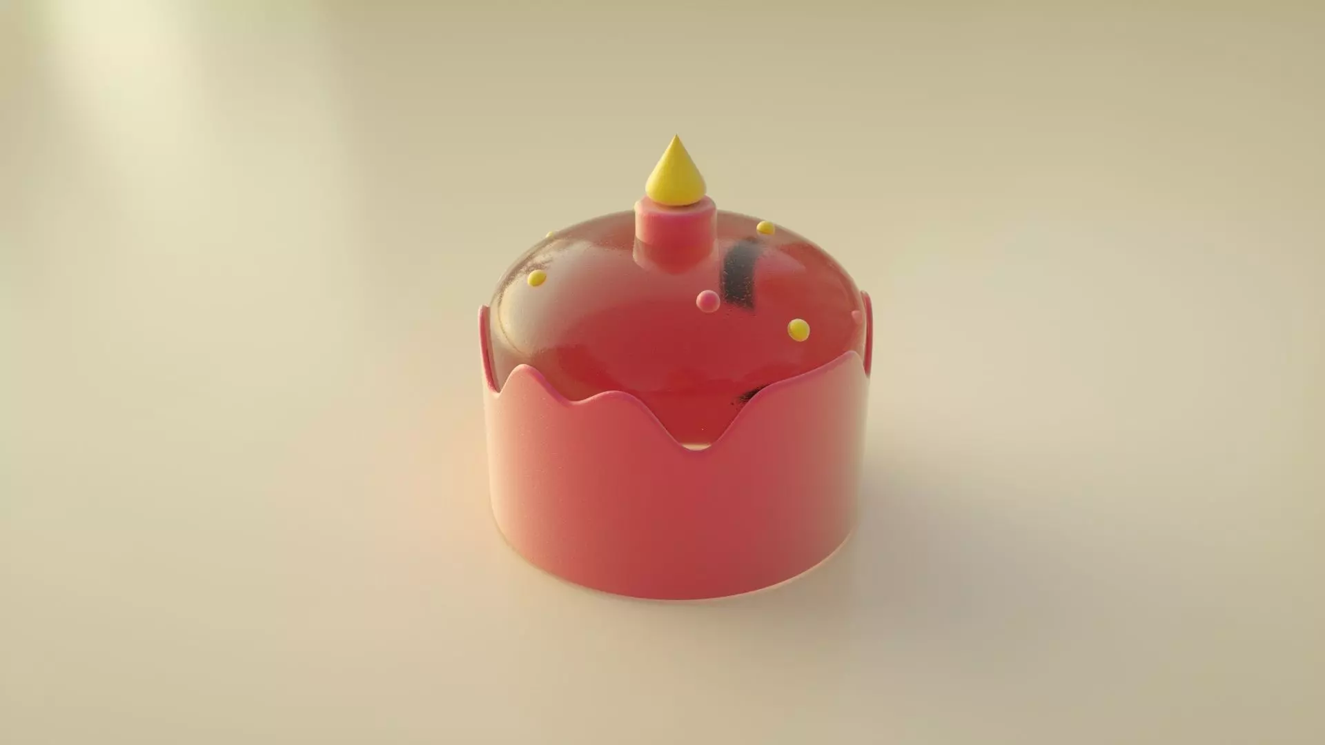 Cartoon Cake 3D model_0