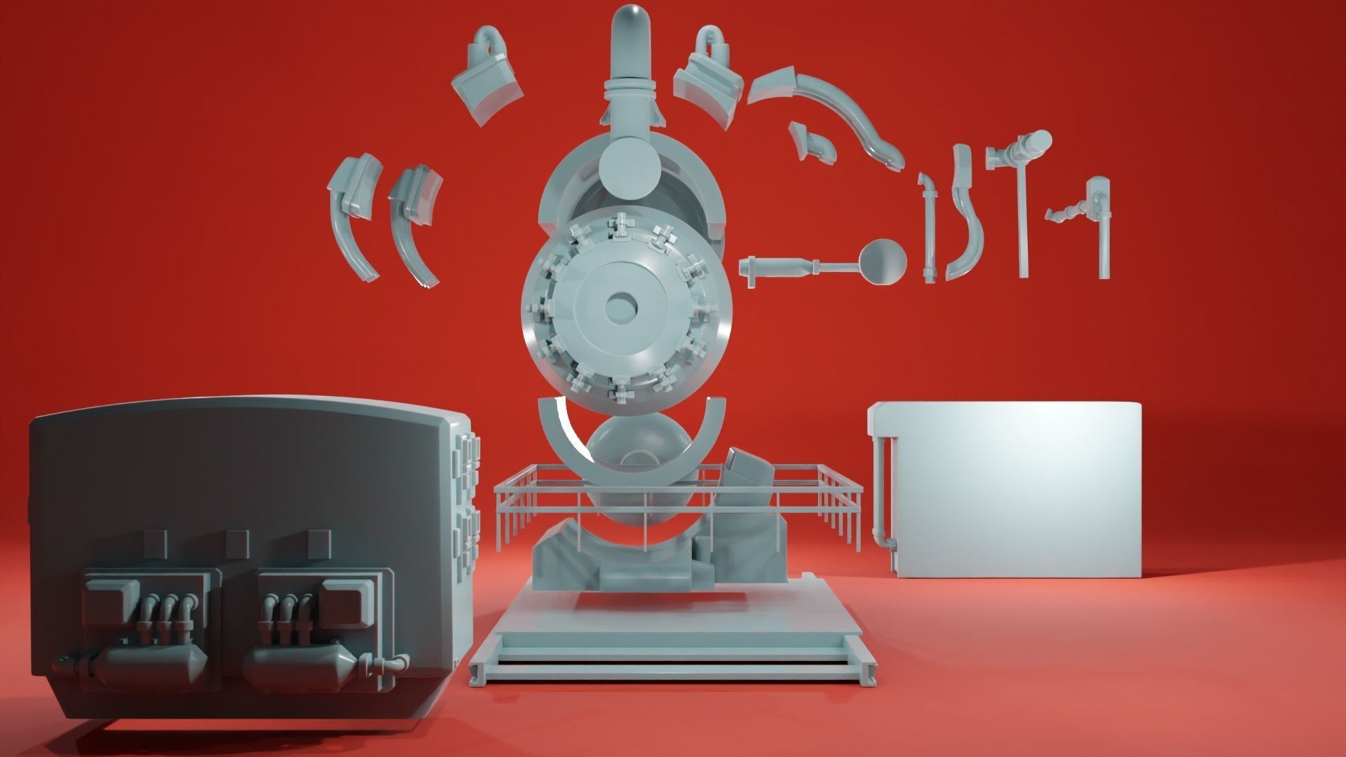 Engine Room Big Installations - Scatter Terrain 3D print model_17