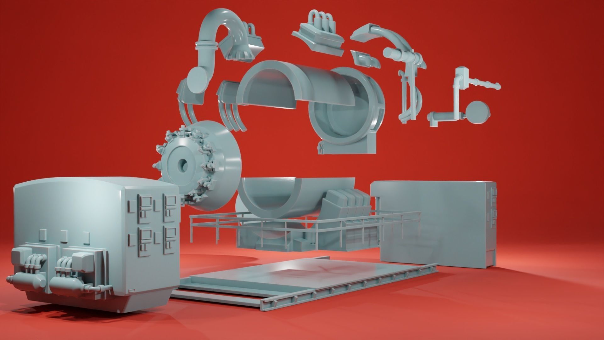 Engine Room Big Installations - Scatter Terrain 3D print model_4