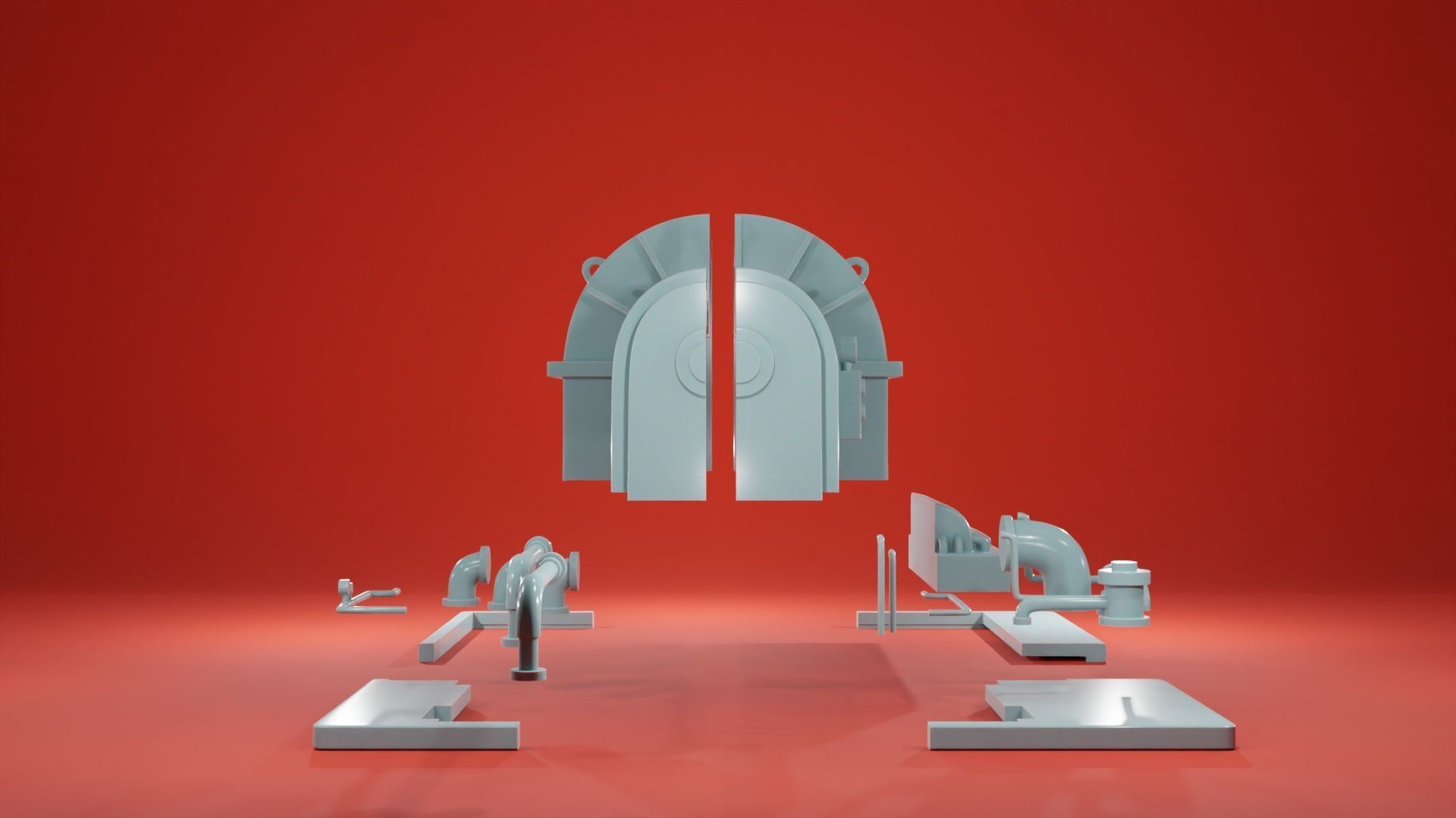 Engine Room Big Installations - Scatter Terrain 3D print model_27