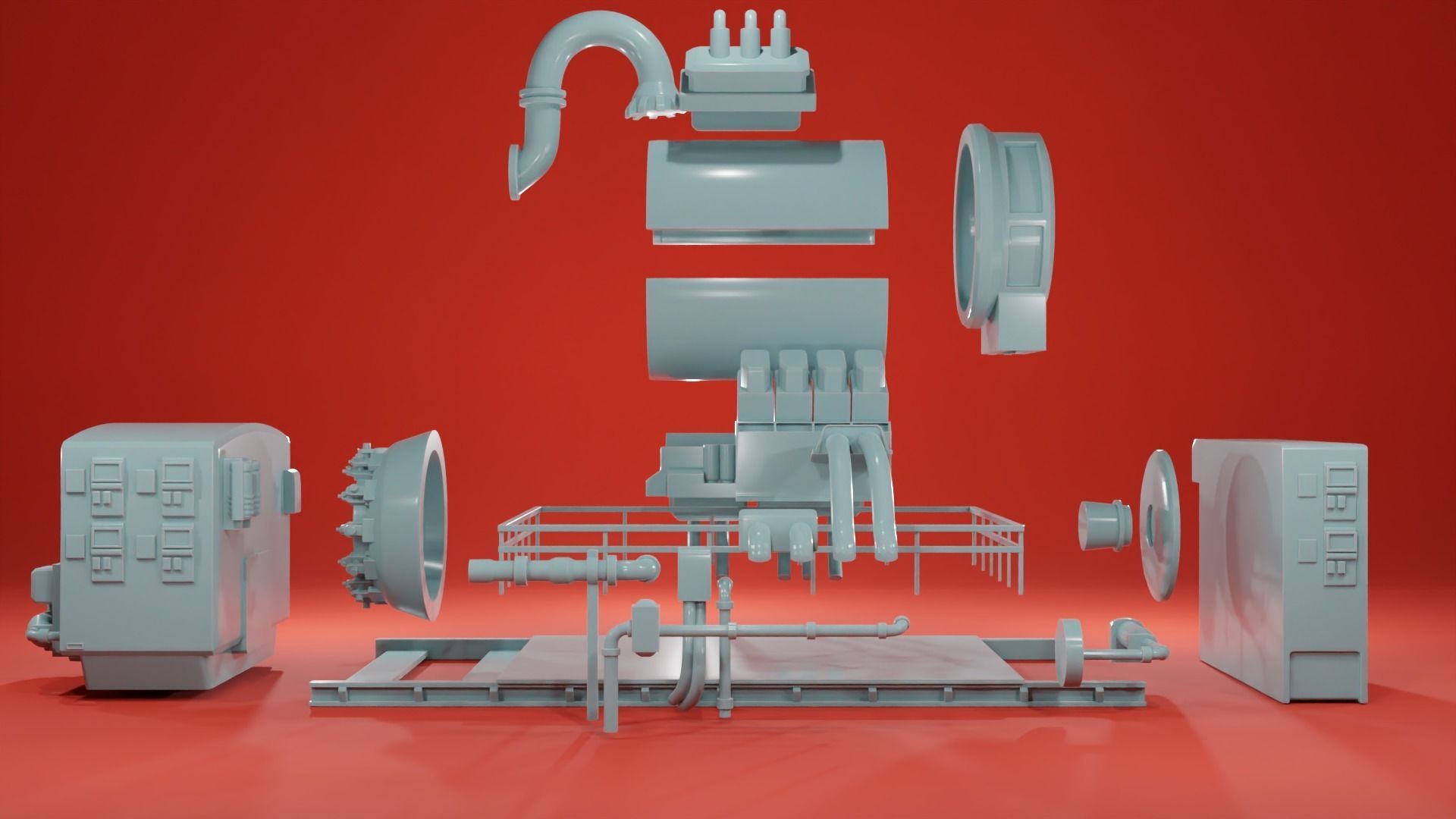 Engine Room Big Installations - Scatter Terrain 3D print model_15
