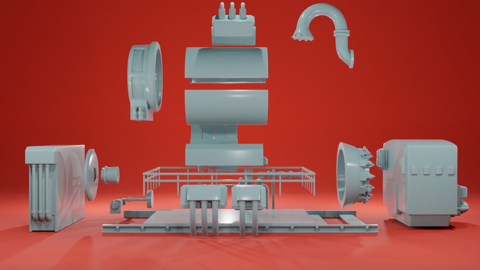 Engine Room Big Installations - Scatter Terrain 3D print model_16