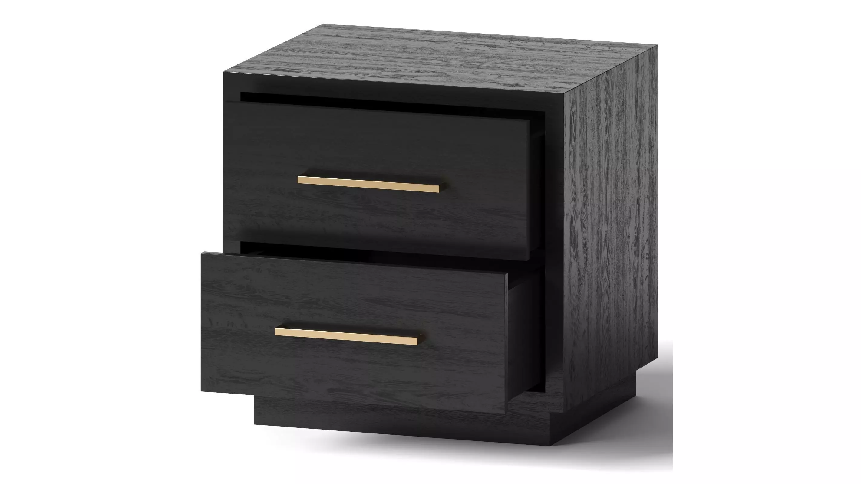 West Elm - Alexa 2 Drawer nightstand 3D model_0