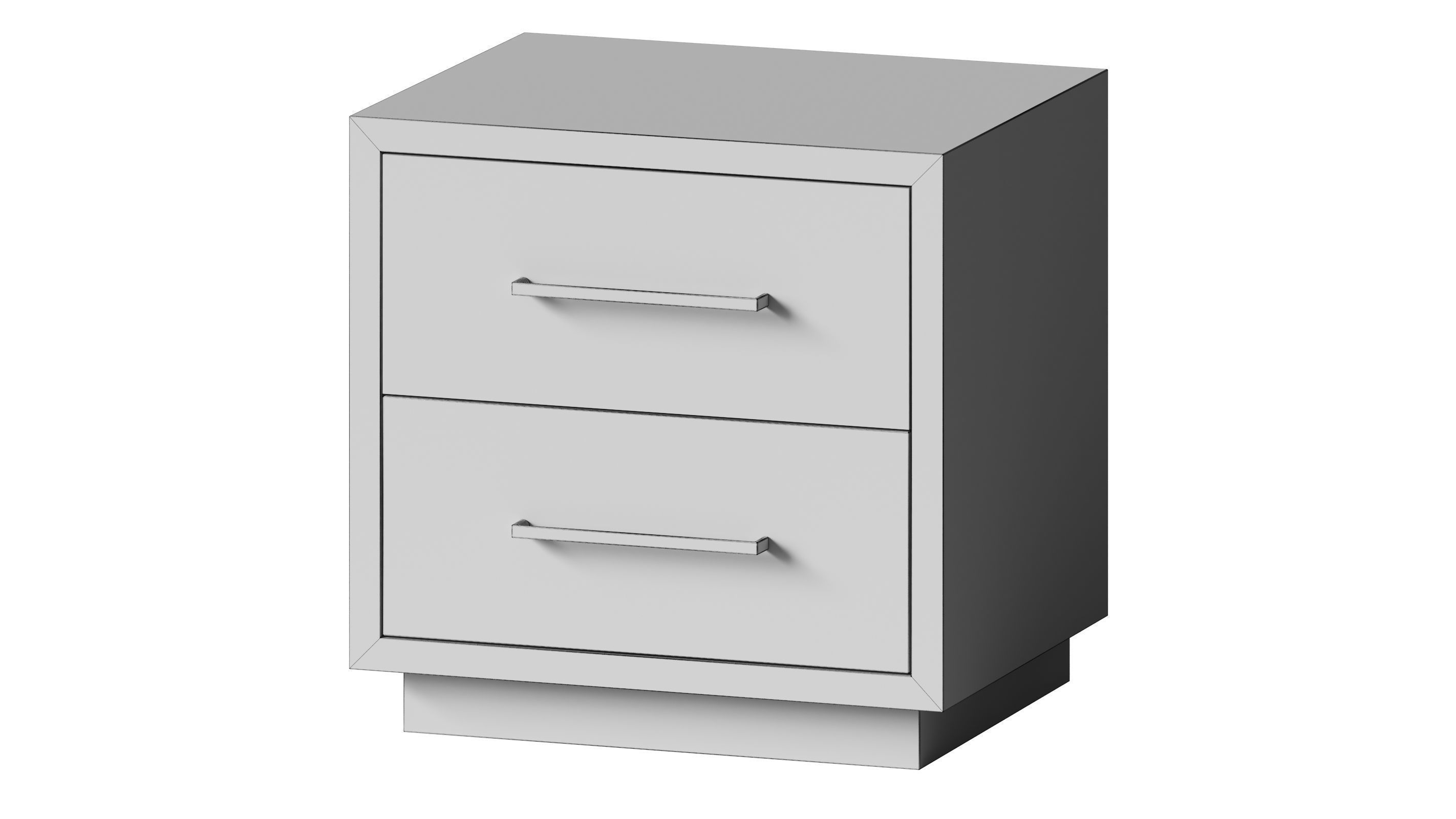 West Elm - Alexa 2 Drawer nightstand 3D model_3