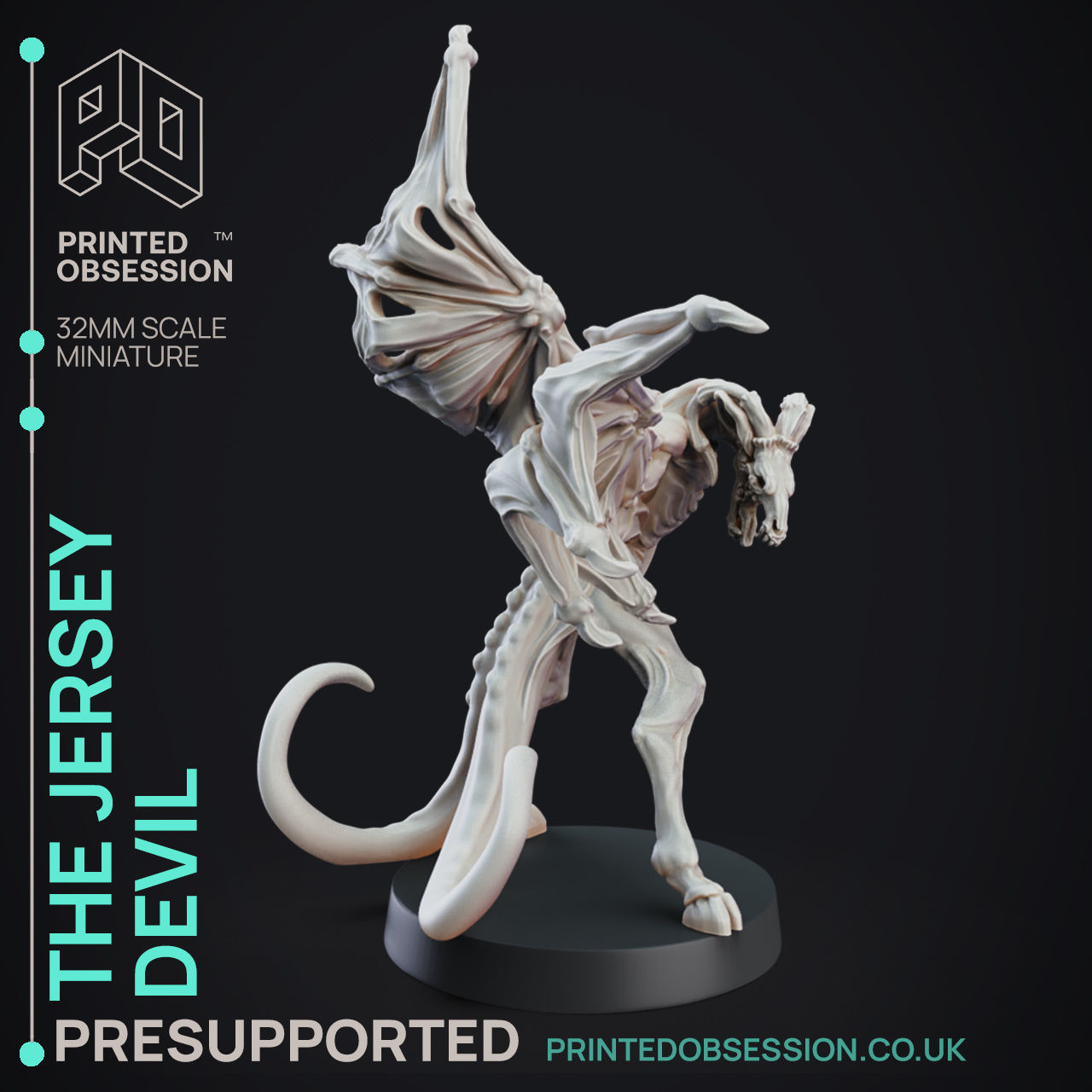 Jersey Devil 3D Printable TTRPG PRESUPPORTED 32mm Scale 3D Model jersey-devil-3d-printable-ttrpg-presupported-32mm-scale-3d-model