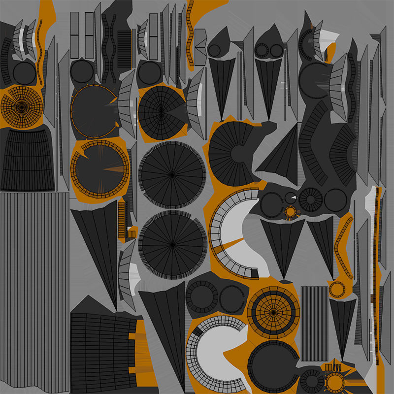 6 Sci Fi Battle Hammers All PBR Unity UE Textures Included 3D Model Collection_14