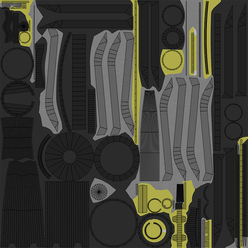 6 Sci Fi Battle Hammers All PBR Unity UE Textures Included 3D Model Collection_26