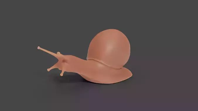 3D Snail Sculpture Model