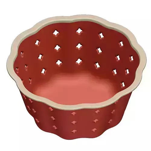 Plastic Fruit Basket 3D model