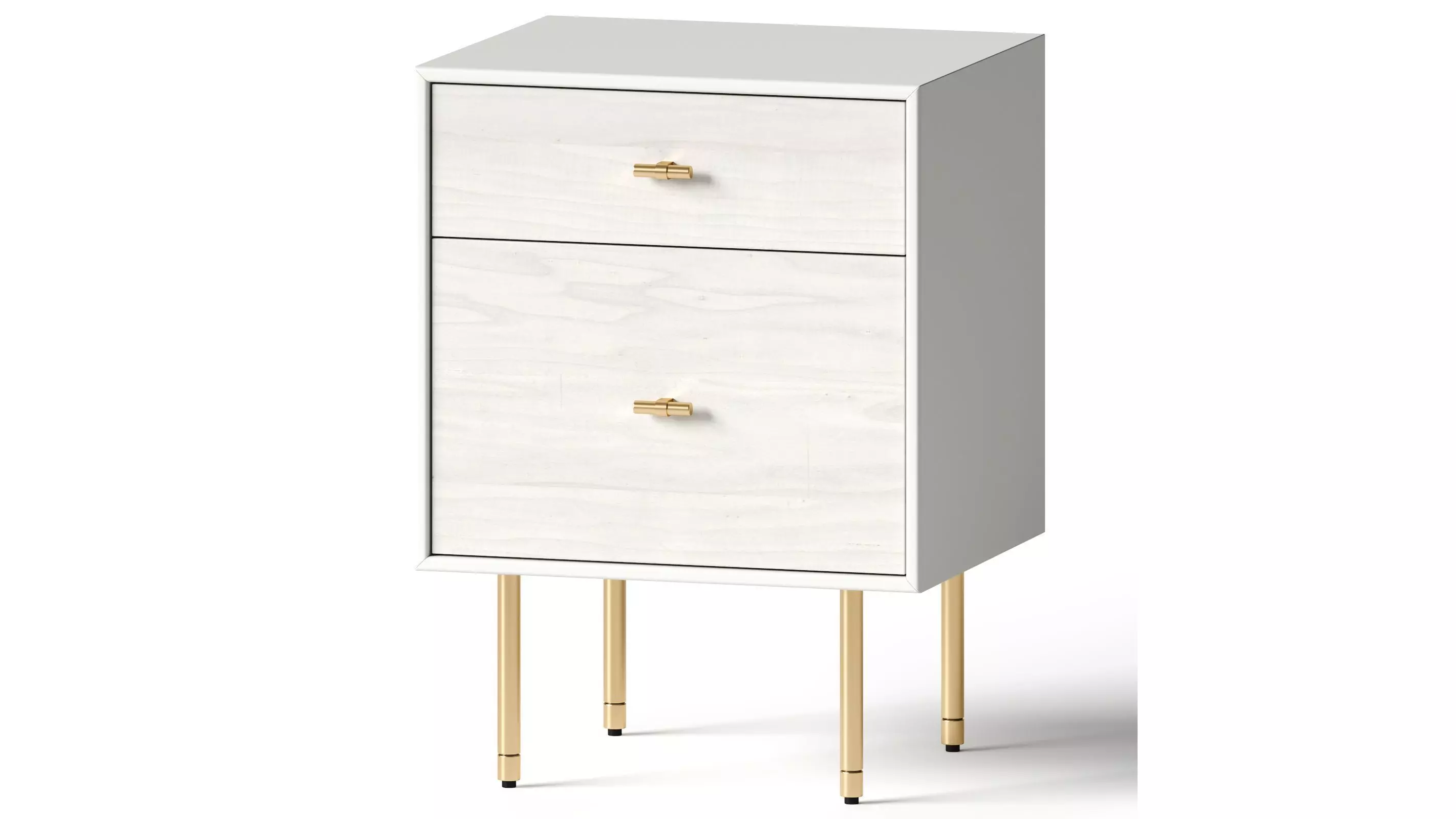 West Elm - Modernist Wood Lacquer Nightstand 3D model