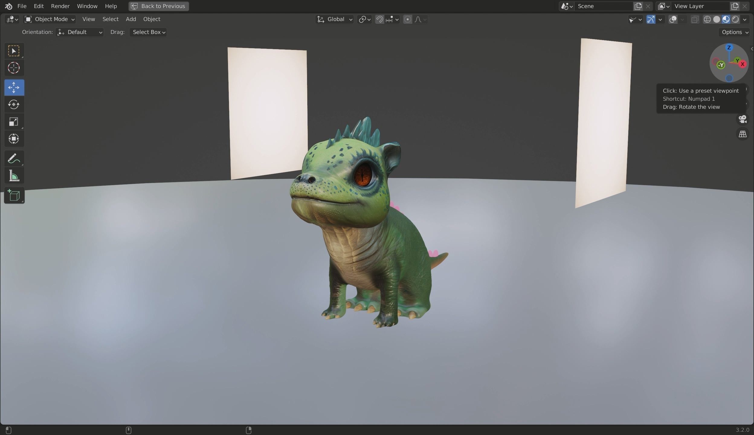 Baby Dragon 3D Model Low-poly 3D model_8