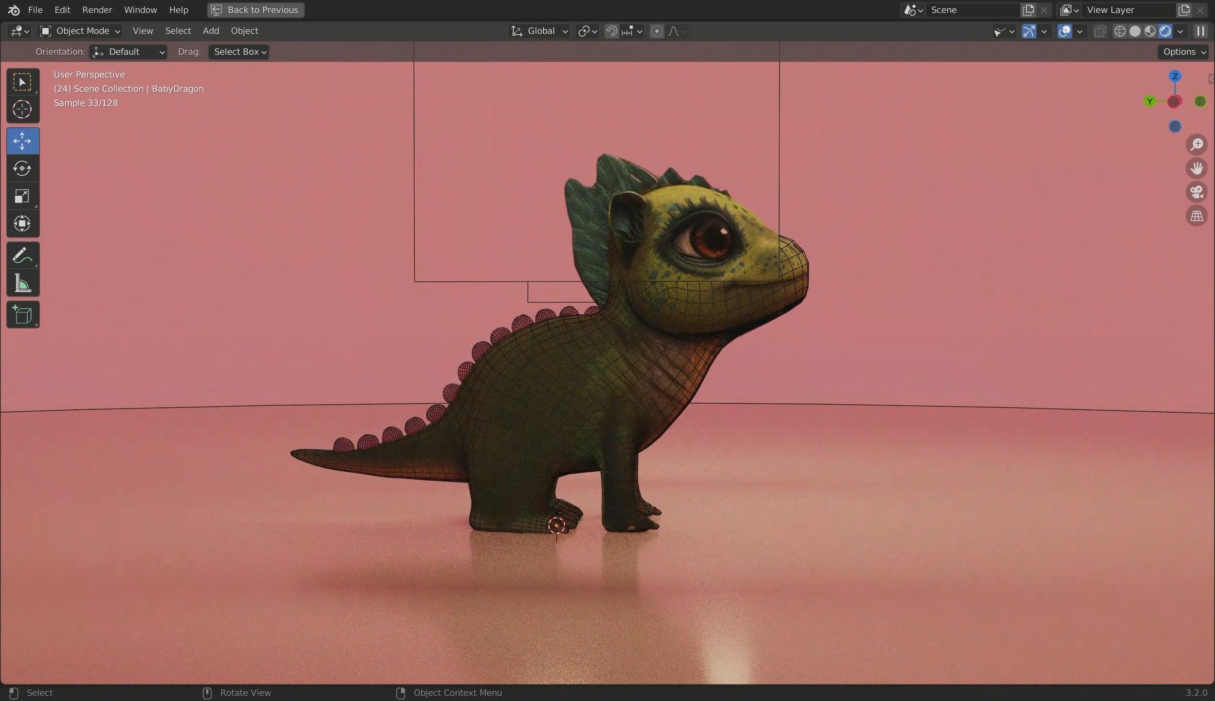 Baby Dragon 3D Model Low-poly 3D model_46