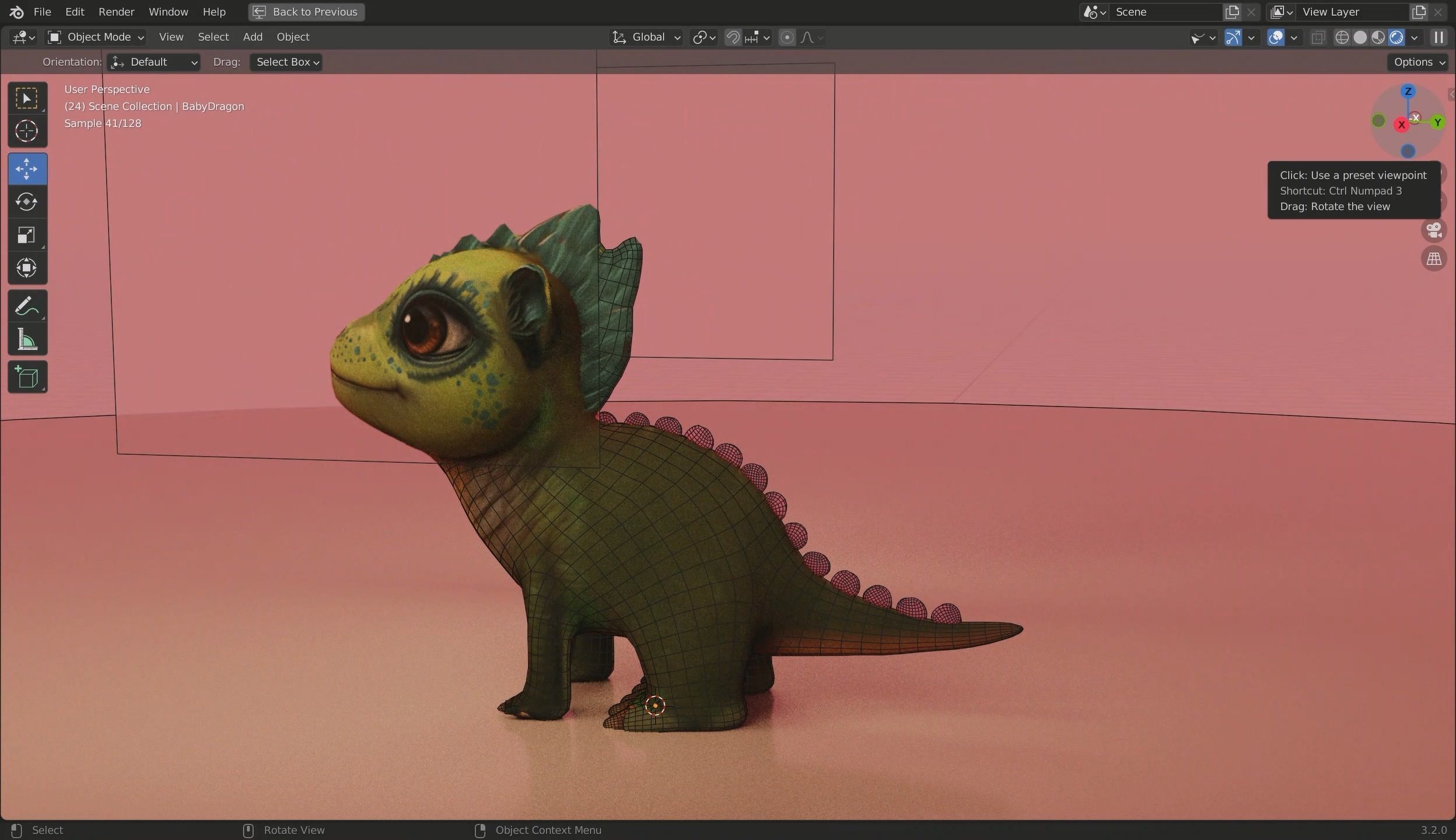 Baby Dragon 3D Model Low-poly 3D model_41