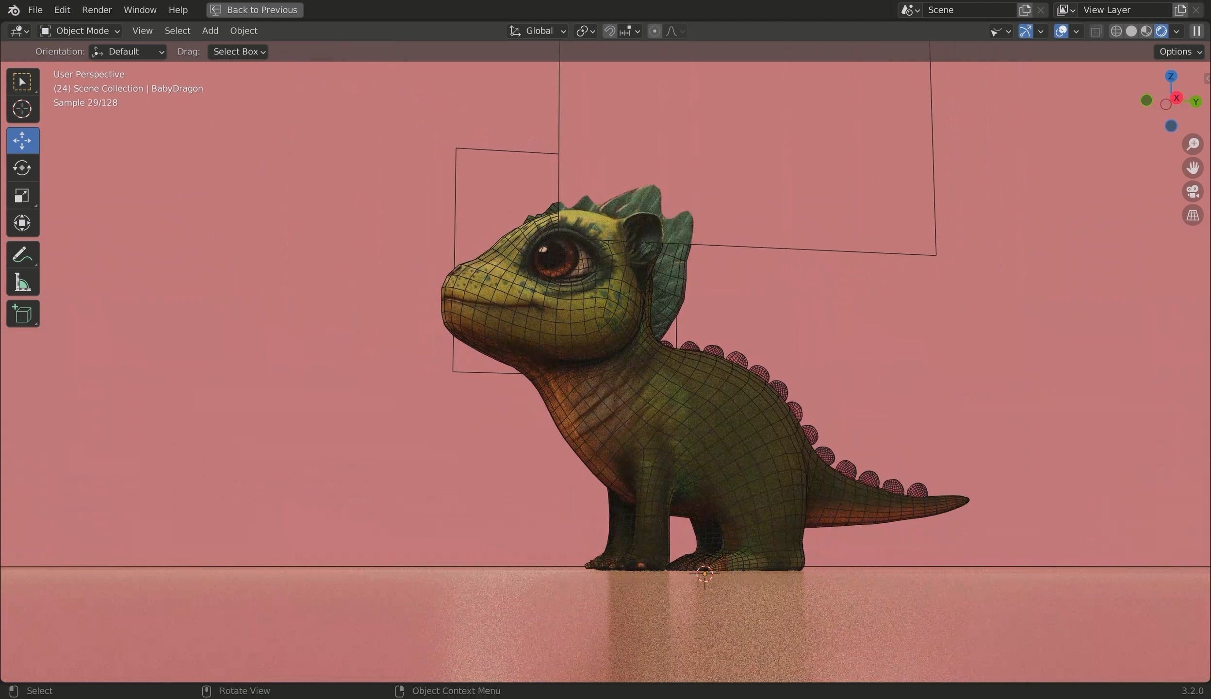 Baby Dragon 3D Model Low-poly 3D model_37