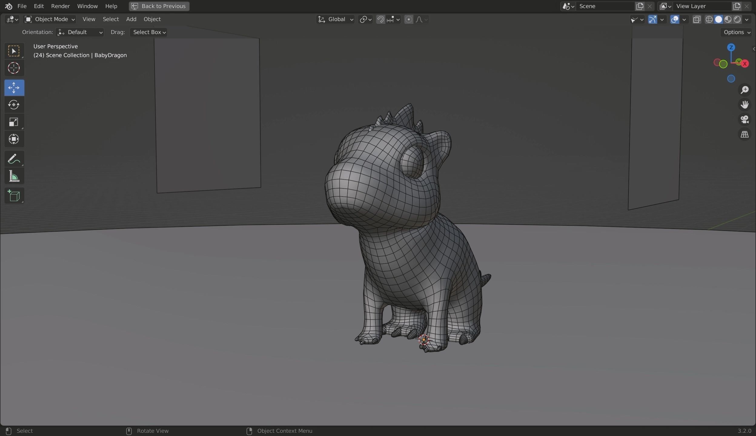 Baby Dragon 3D Model Low-poly 3D model_50