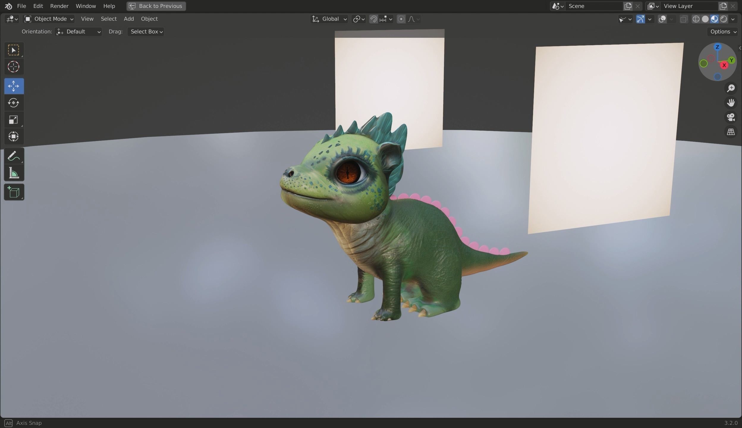 Baby Dragon 3D Model Low-poly 3D model_9