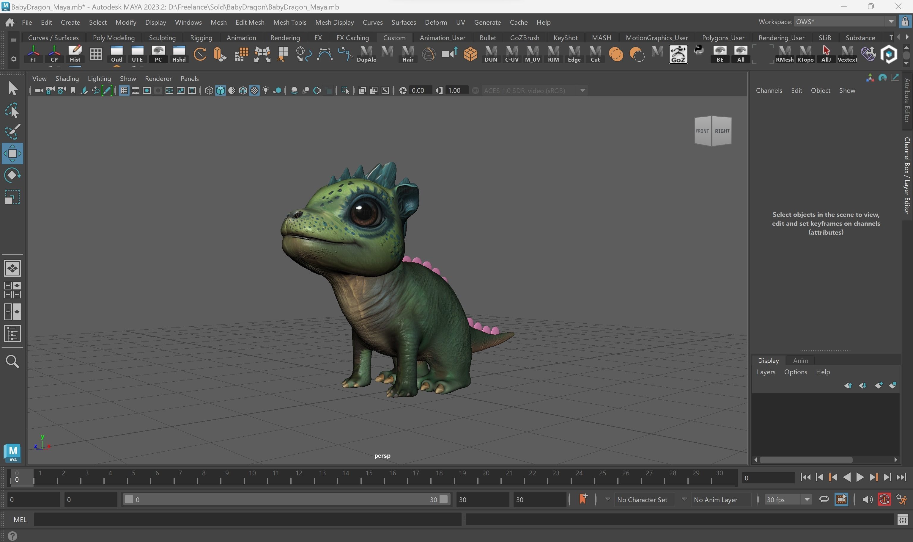 Baby Dragon 3D Model Low-poly 3D model_52