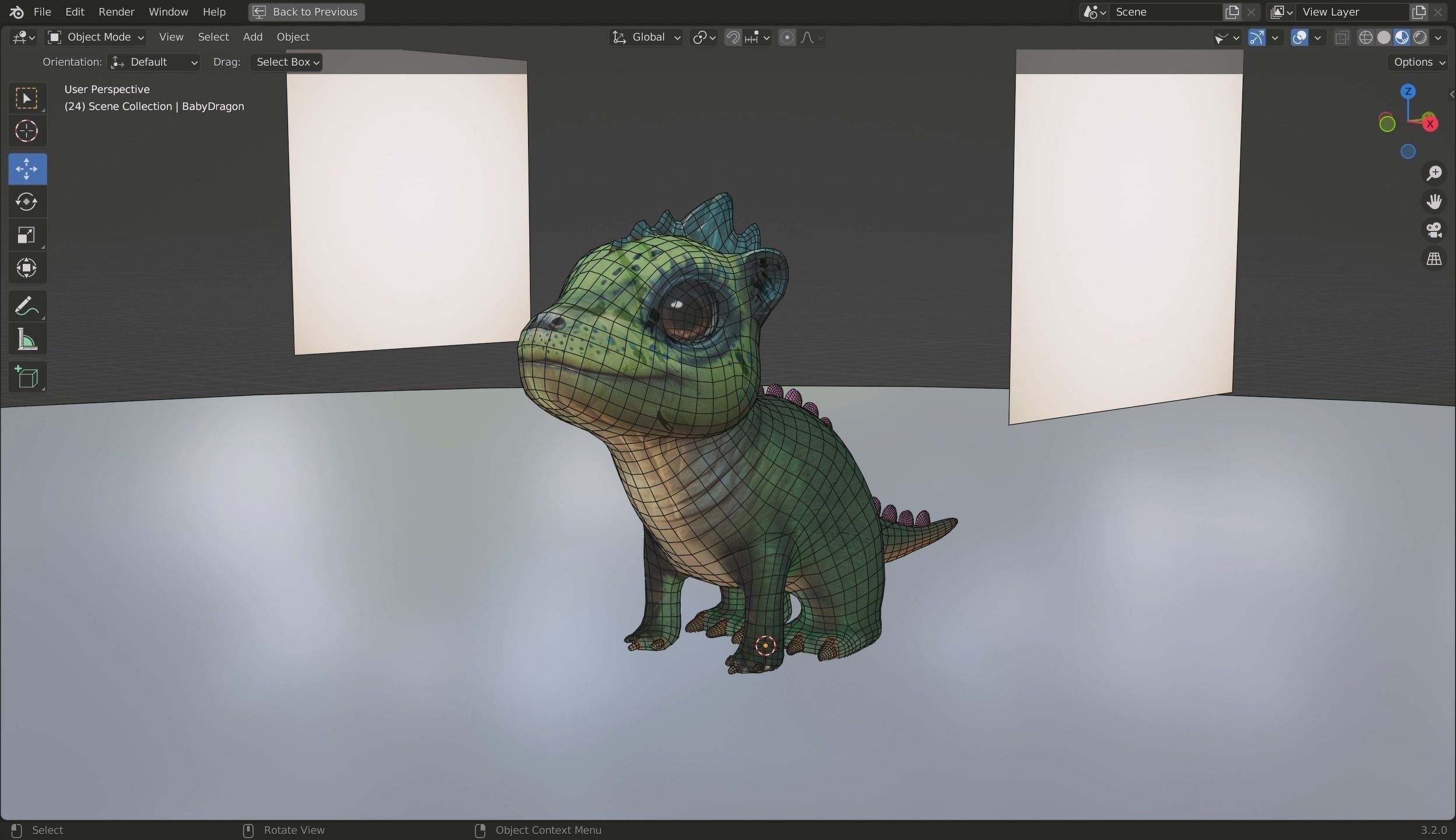 Baby Dragon 3D Model Low-poly 3D model_32