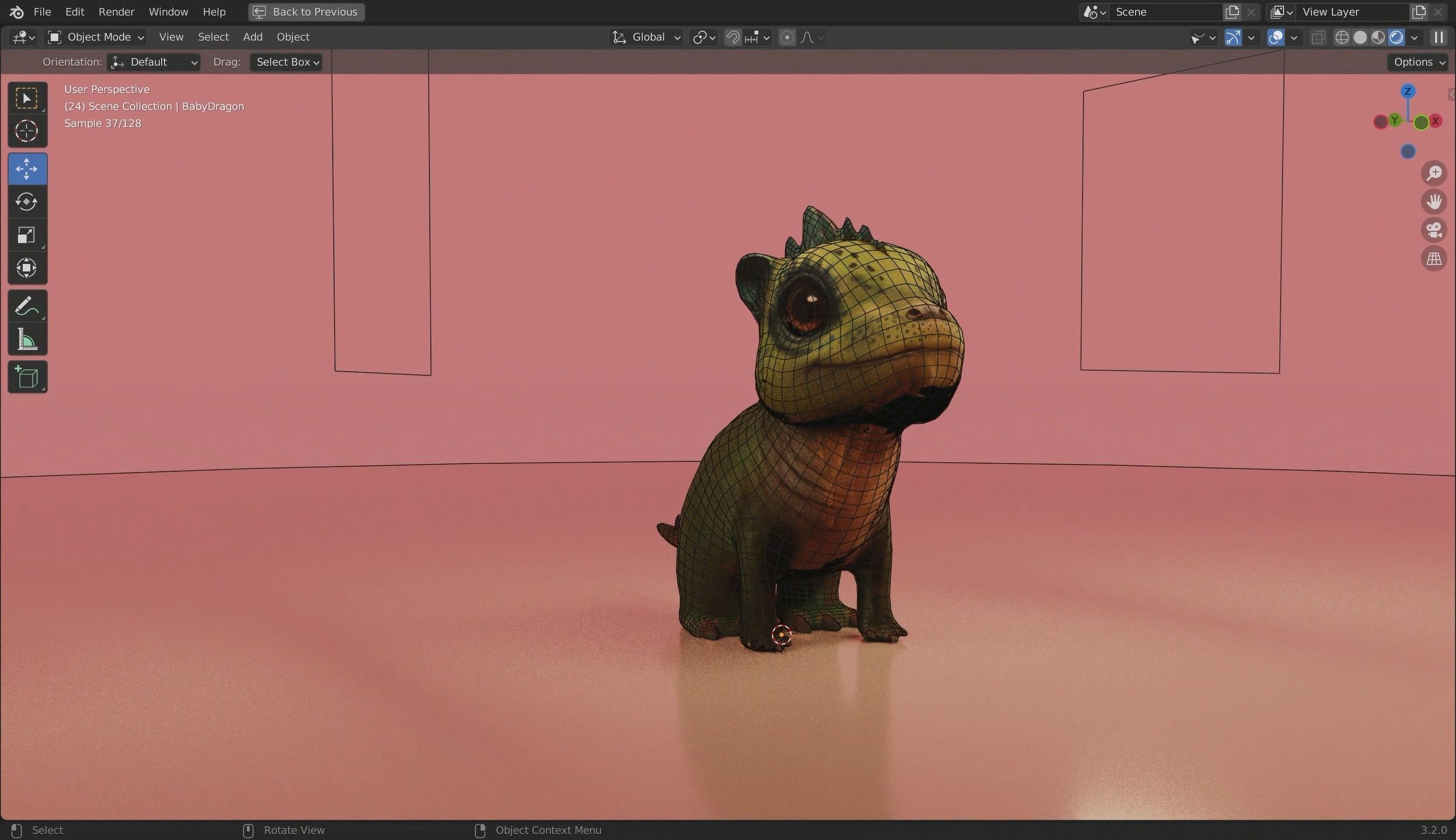 Baby Dragon 3D Model Low-poly 3D model_47