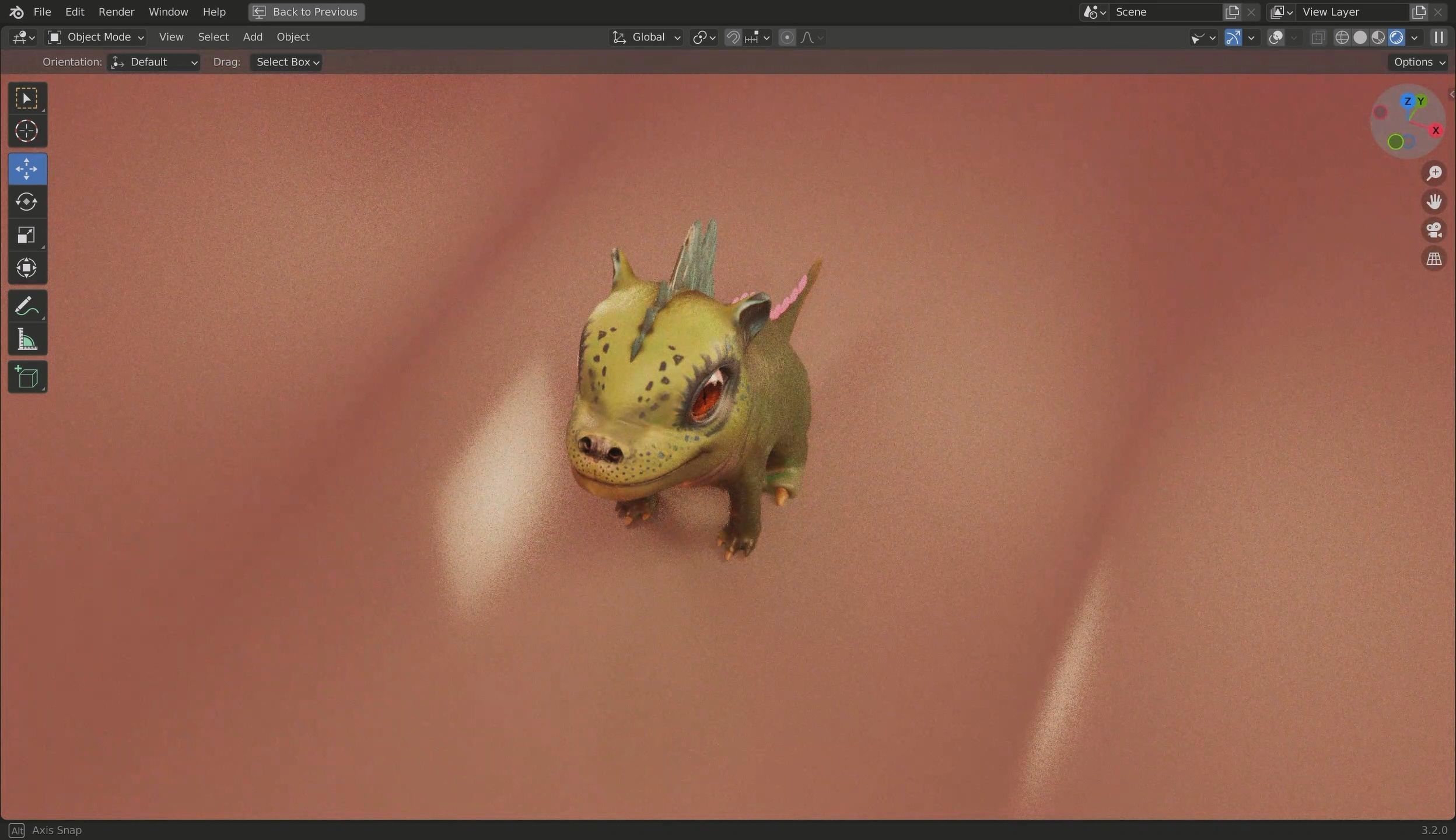 Baby Dragon 3D Model Low-poly 3D model_3