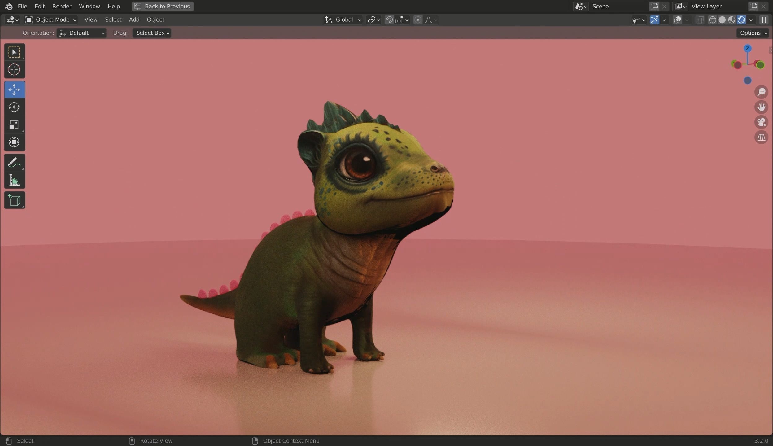 Baby Dragon 3D Model Low-poly 3D model_43