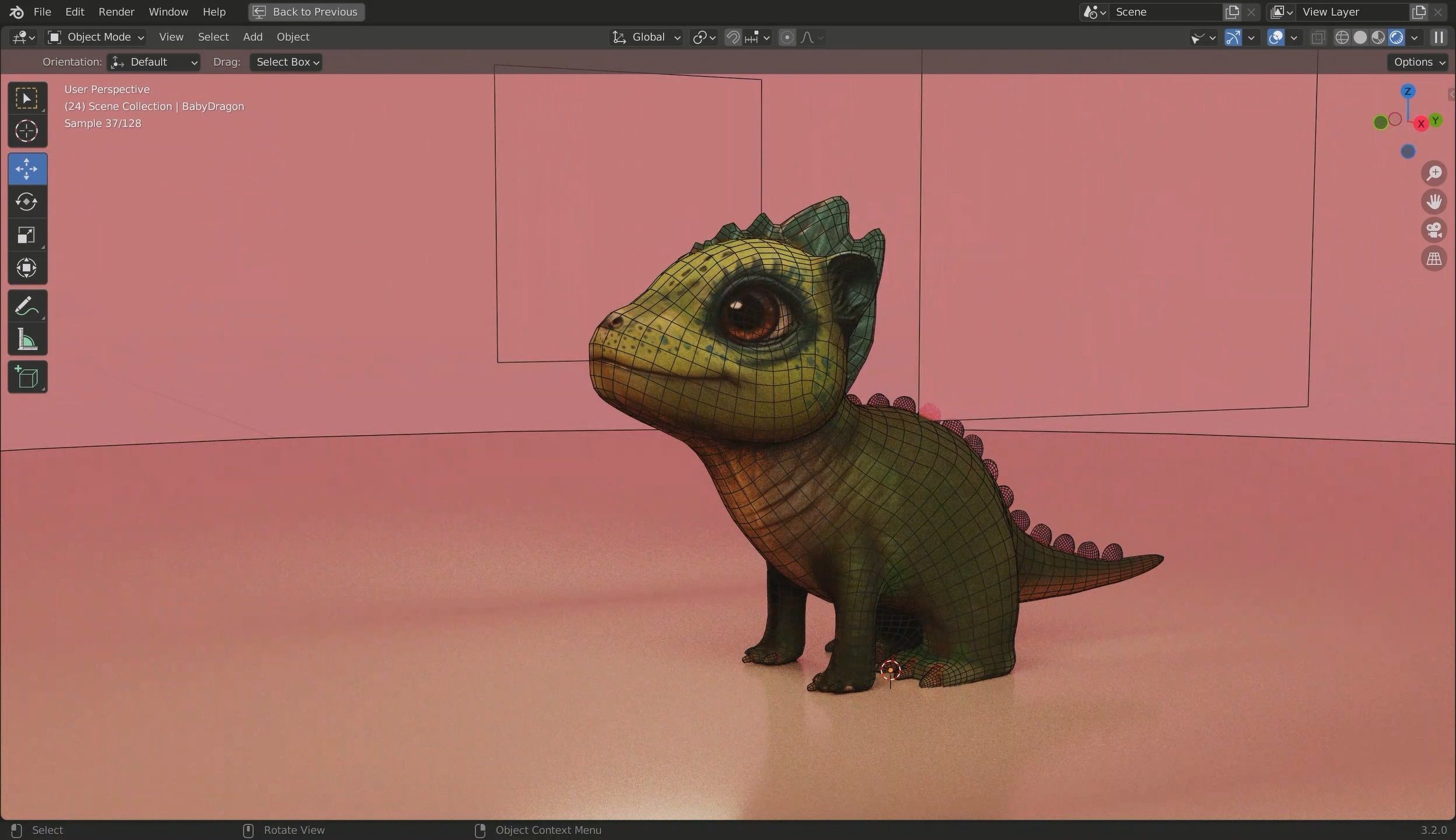 Baby Dragon 3D Model Low-poly 3D model_48